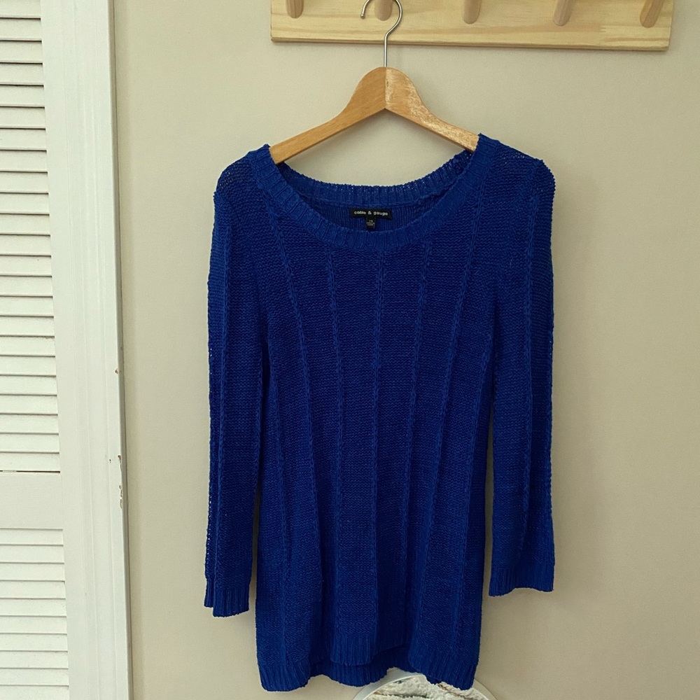 Cable and Gauge Knit Sweater